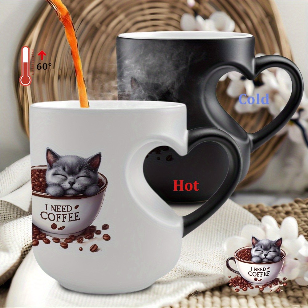 BABLOV Magic Color-Changing Cat Mug