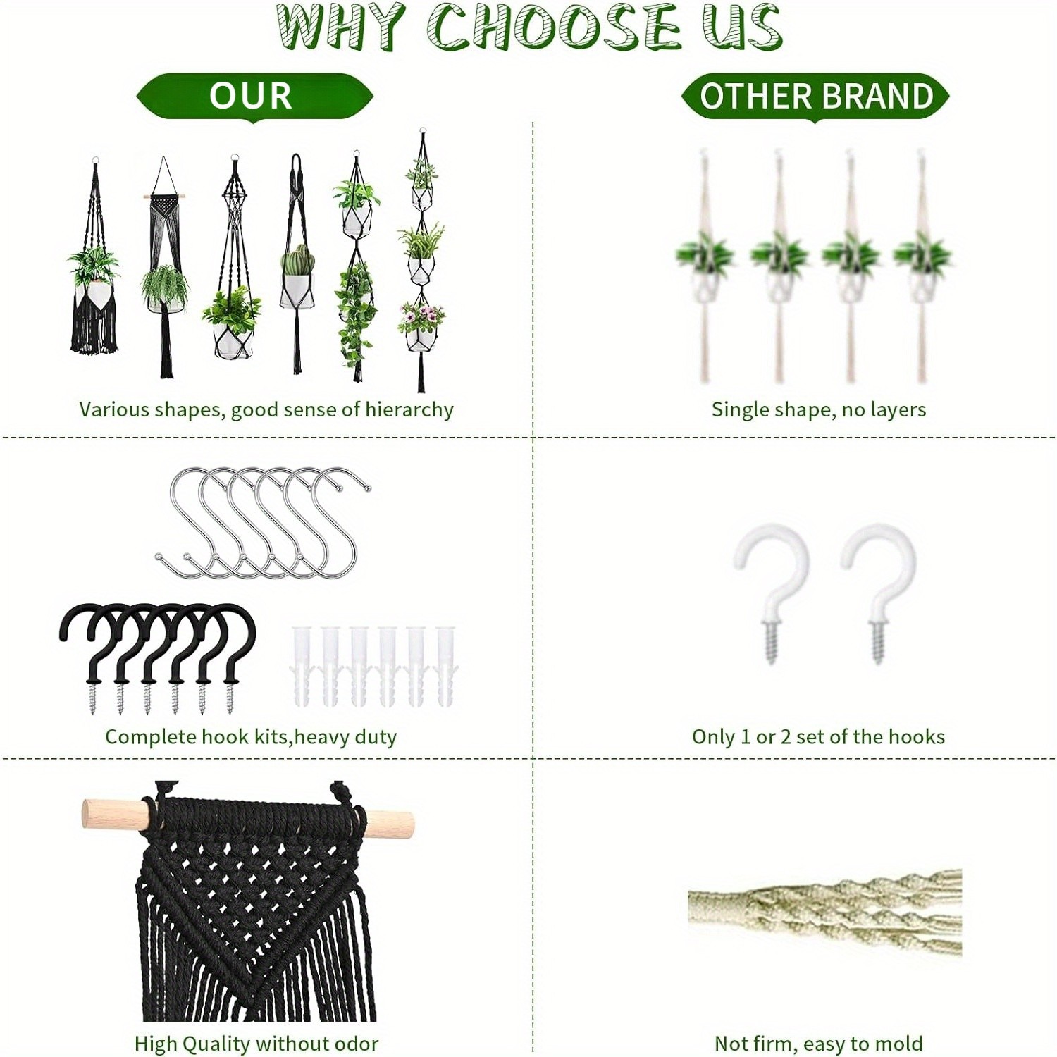 GMMLAIJH Macrame Plant Hangers