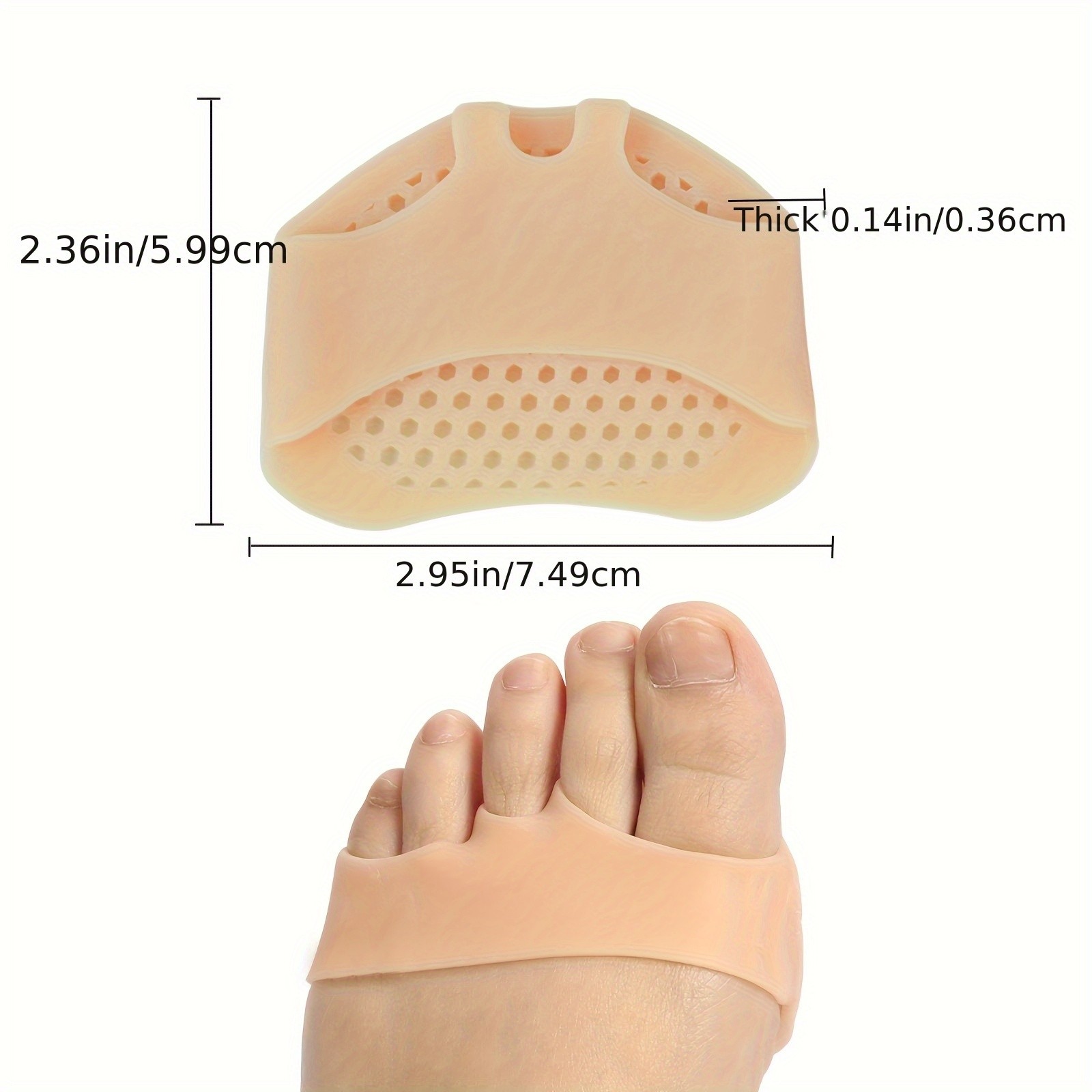 COZYPANDA 6-Pack Metatarsal Pads for Men & Women