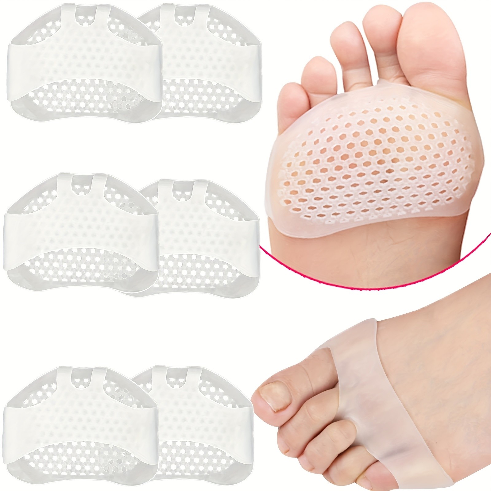 COZYPANDA 6-Pack Metatarsal Pads for Men & Women