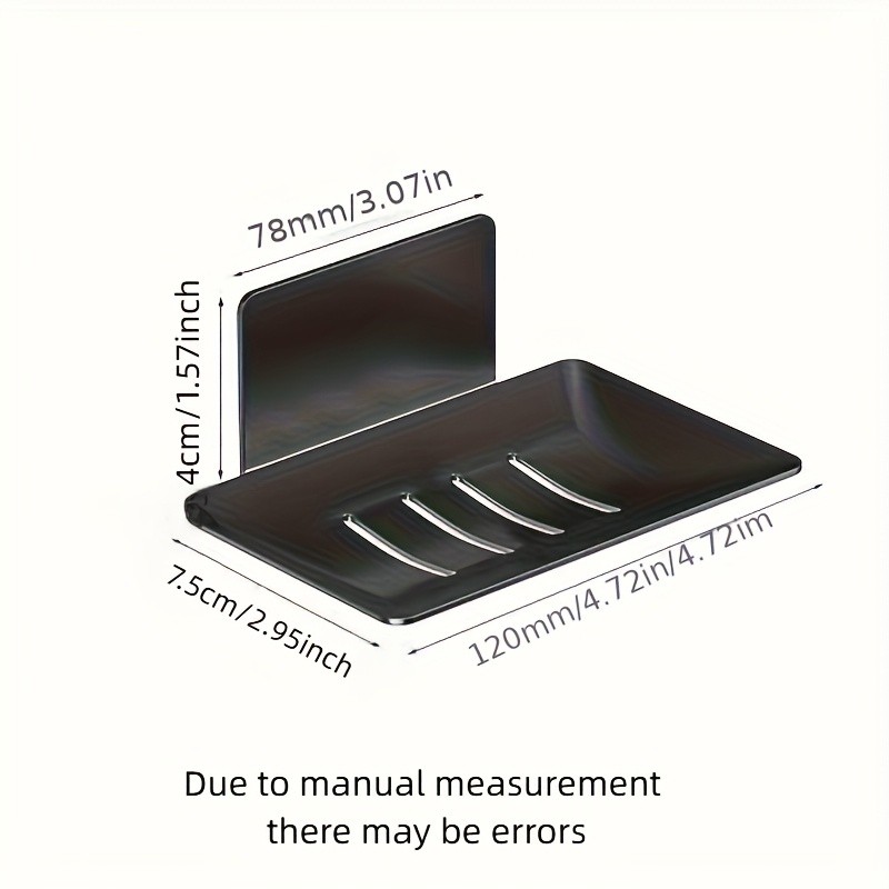 Sunlum 2pcs No-Drill Wall-Mounted Soap Holder