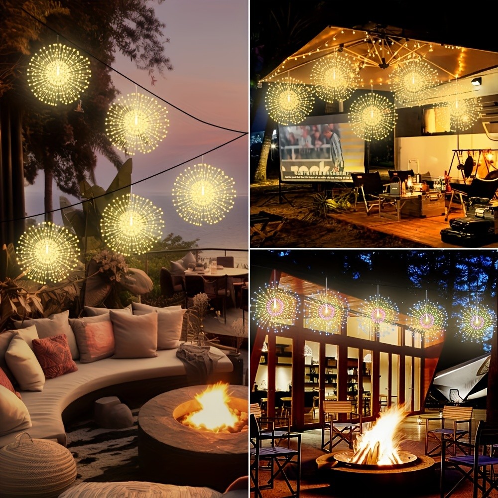 LEDOOR 5pcs LED Solar Starburst Ball Lights