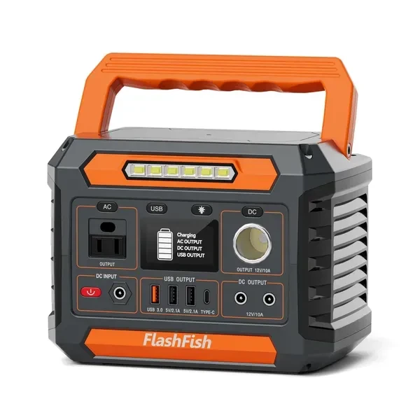 Flashfish P66A 200W Solar Generator, Portable Power Station Battery Pack With AC/USB/DC Output, 144.3Wh Capacity Comes With Multiple Adapters For Camping, Gift Home Emergency And Outdoor Travel