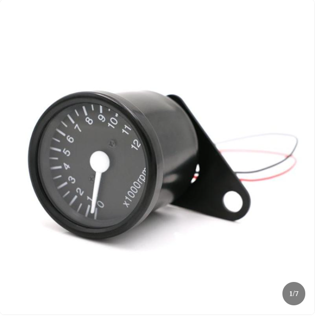Universal Tachometer Gauge Type 1 Black Black