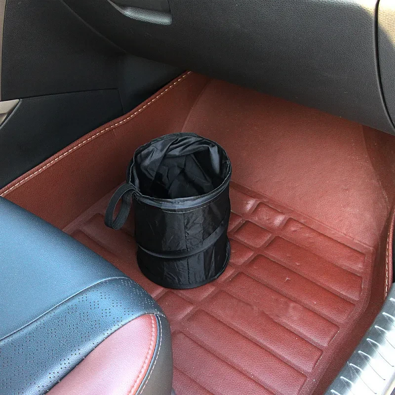 Foldable Multifunctional Car Trash Can Car Storage Bucket Seat Back Storage Bag Car Interior Supplies