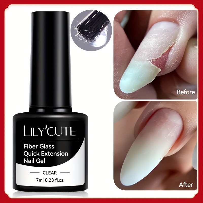 LILYCUTE Fiber Glass Cracked Nail Gel