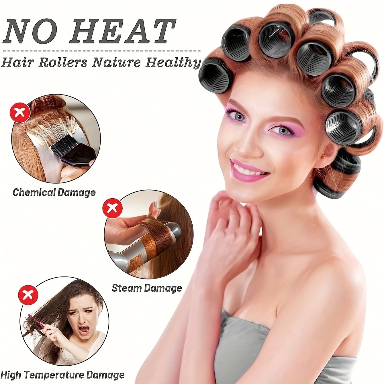 THCBME 18pcs Set of Large Hair Curls with Clips