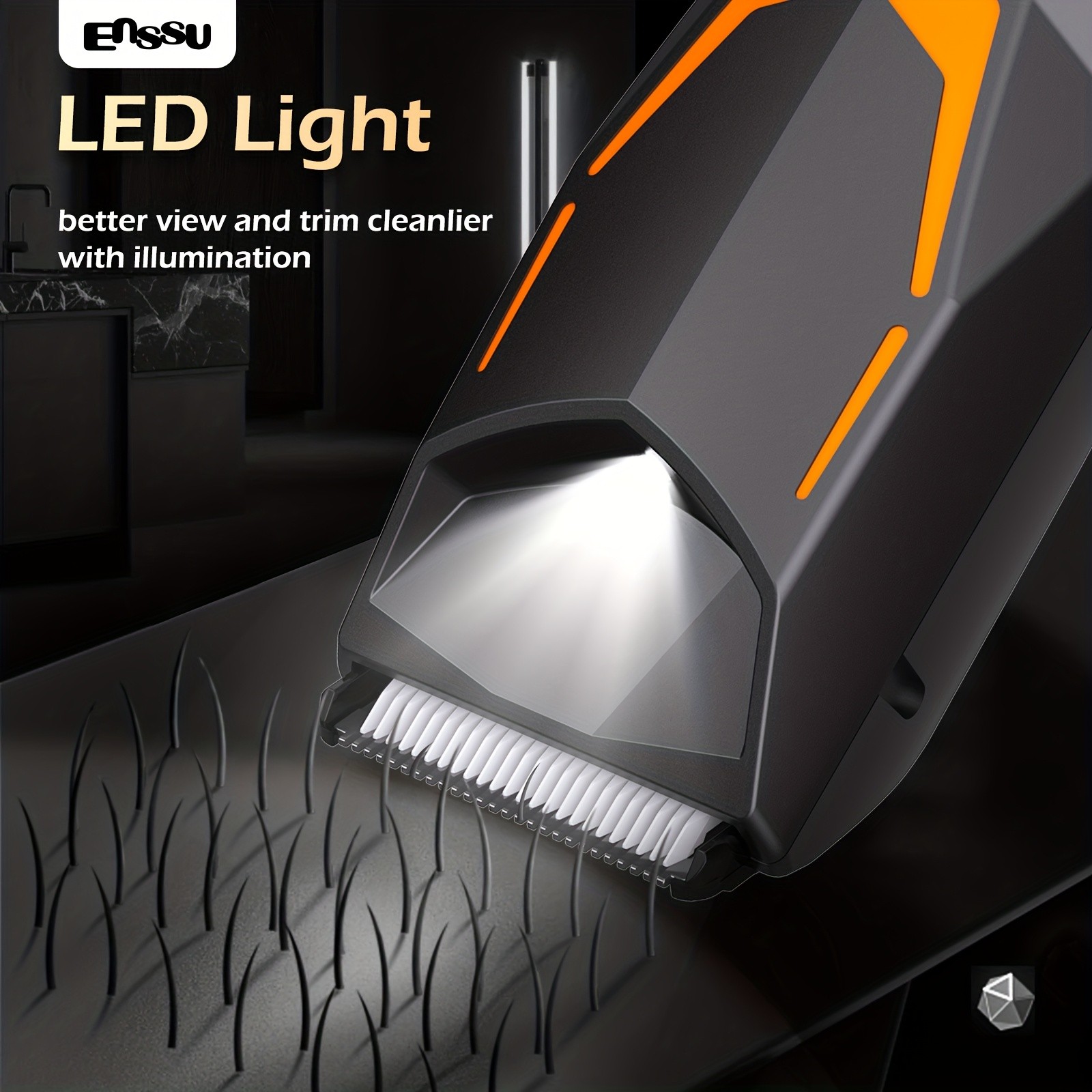 Enssu Professional Body Groomer for Men & Women  IPX7 Electric Trimmer with LED Display and Ceramic Blades