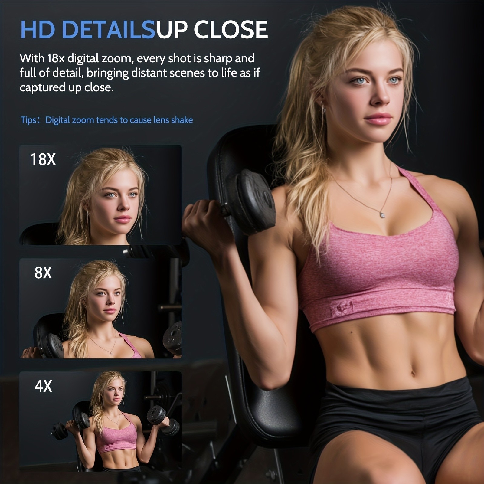 5K 80MP Dual Screen Digital Camera with 18x Digital Zoom