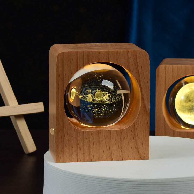 Beech Crystal Ball Night Light Lamp