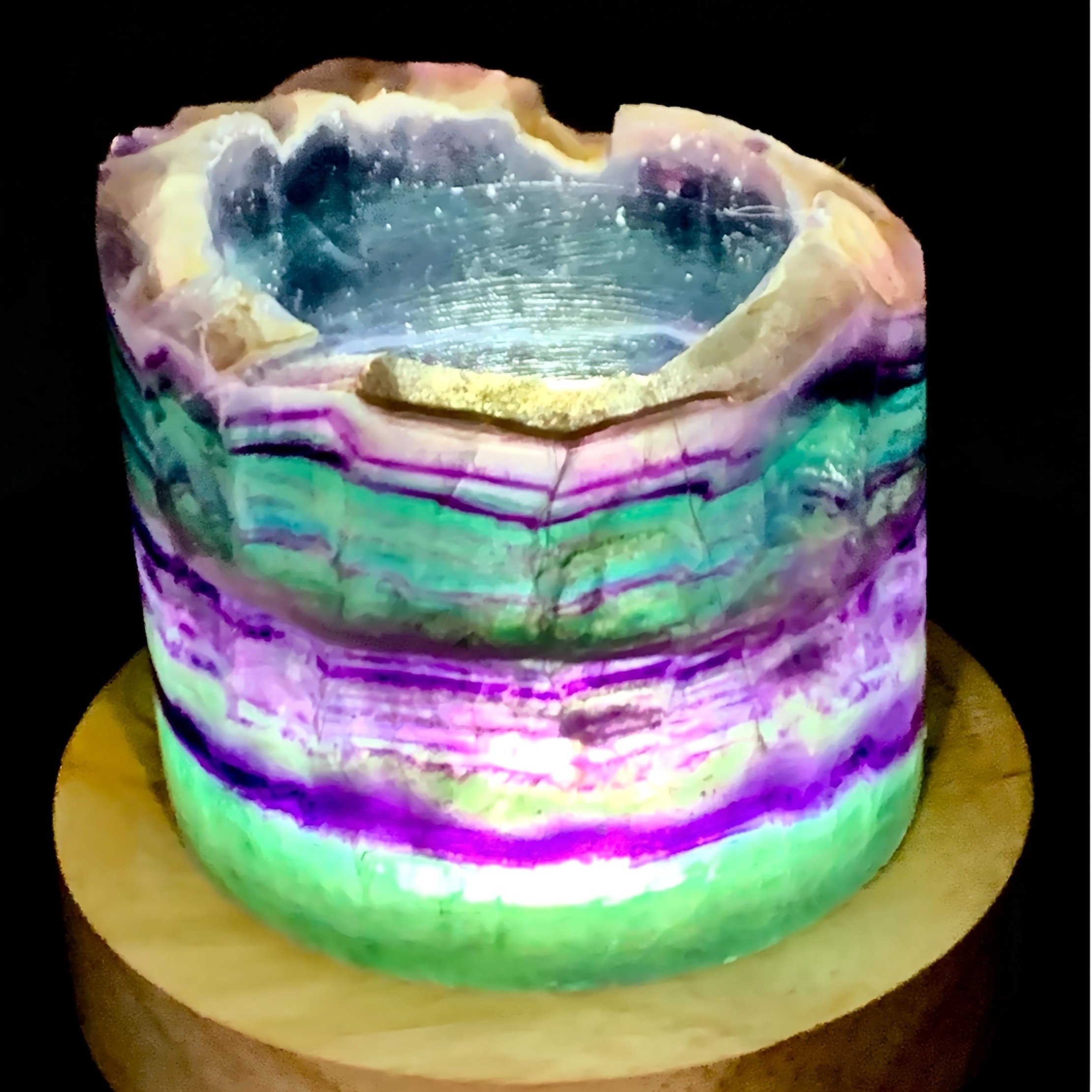 1pc Elegant Rainbow Fluorite Lamp