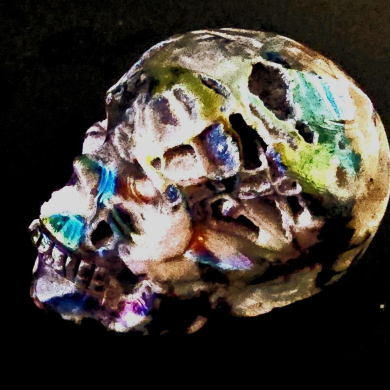 CRYSTALHOLA Aura Sphalerite Skull