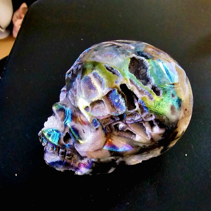 CRYSTALHOLA Aura Sphalerite Skull