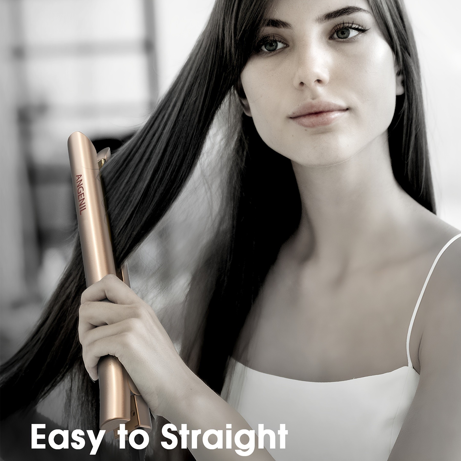 ANGENIL Titanium 2-in-1 Flat Iron & Curler Styler