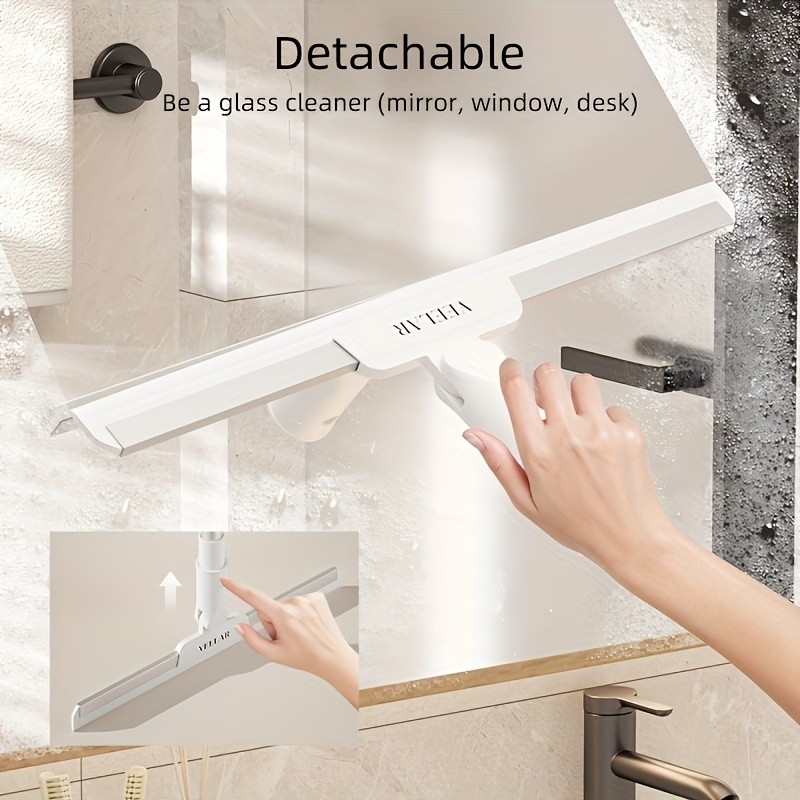 Veelar Heavy Duty Squeegee Broom with Metal Pole & Rubber Blade