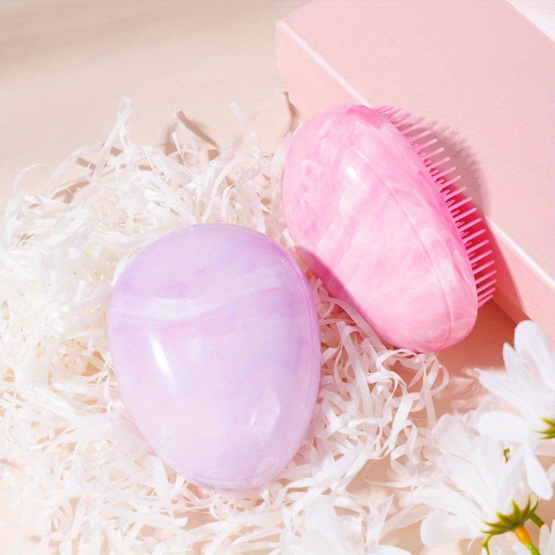1pc or 2pcs Egg-Shaped Hair Brush & Bath Scrub