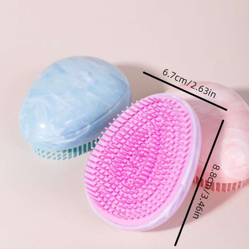 1pc or 2pcs Egg-Shaped Hair Brush & Bath Scrub