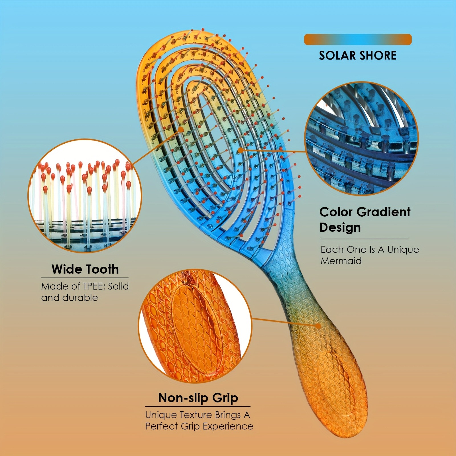 CANDY BRUSH Detangling Wet Hair Brush