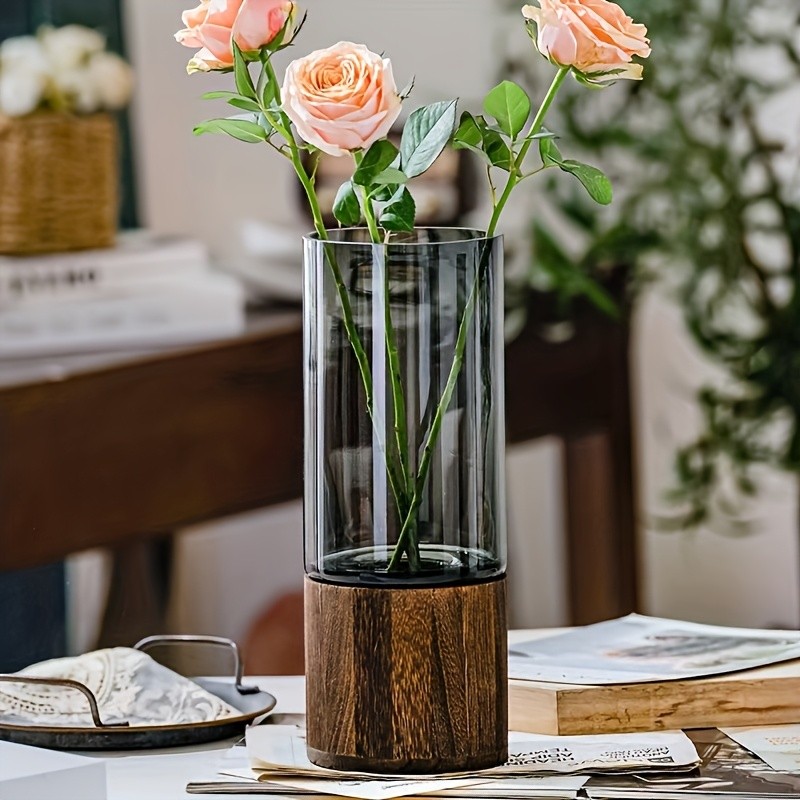 Elegant Glass Vase with Base