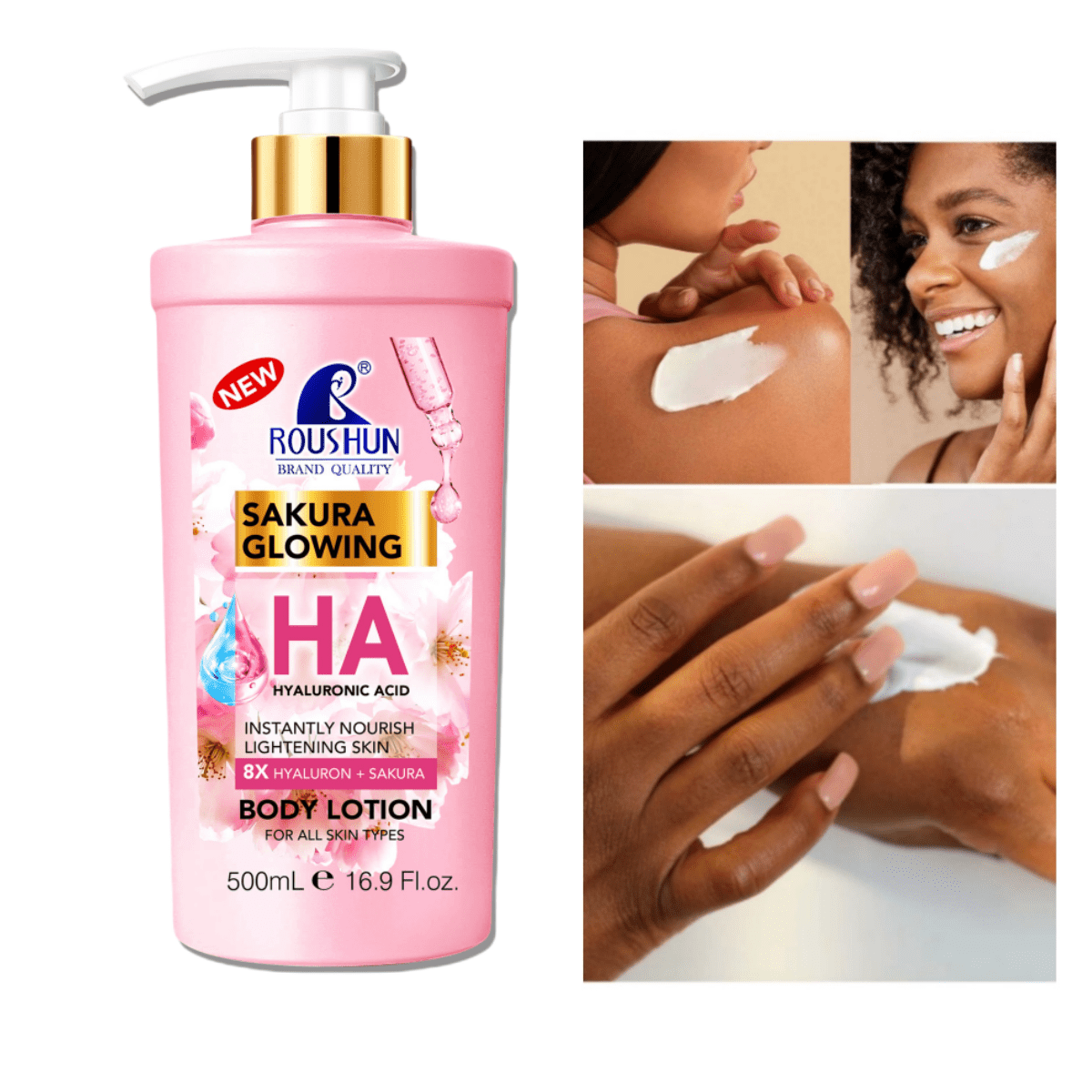 ROUSHUN Hyaluronic Acid and Sakura Body Lotion