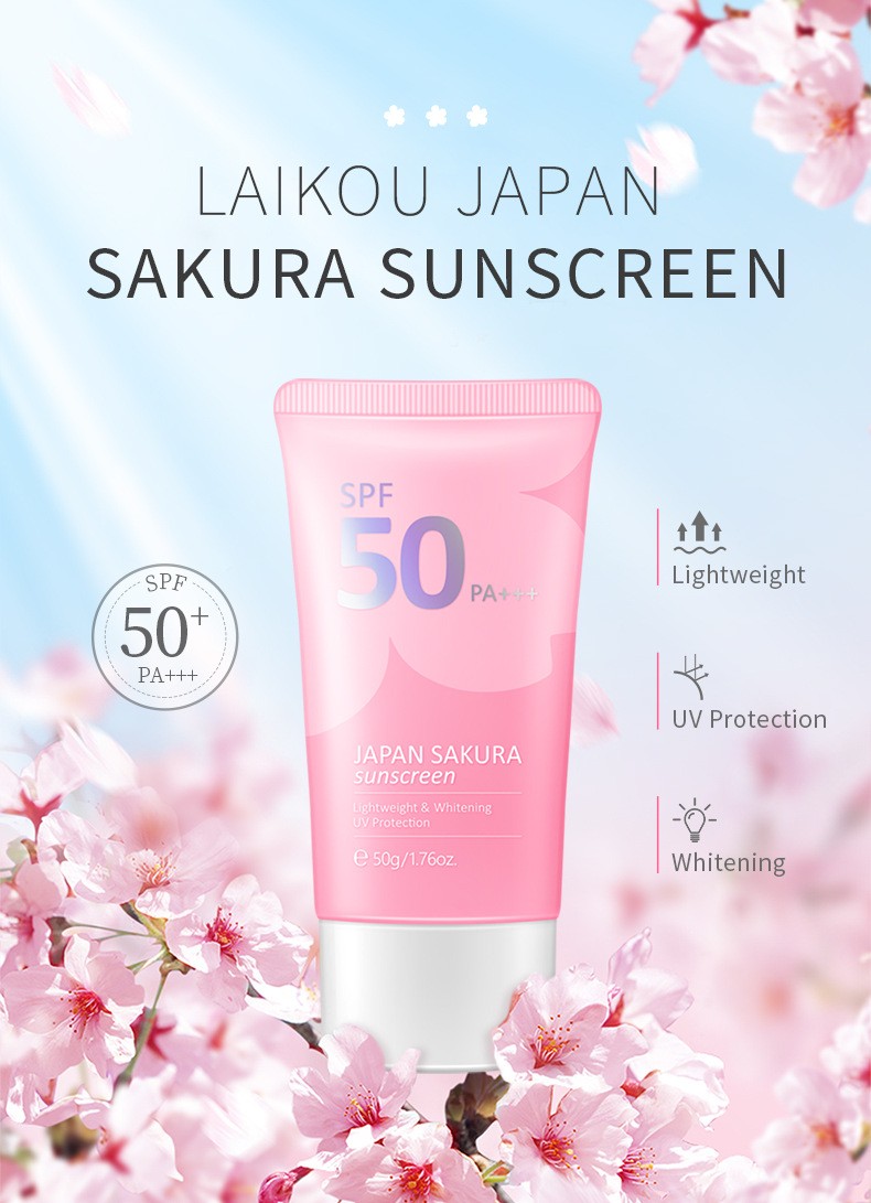 Laikou Japan Sakura Sunscreen  Ultimate Protection with SPF 50+