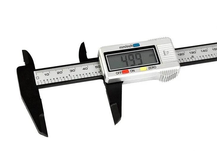 Calibrador Digital Vernier De Carcasa De Metal,.Pinza De Acero Inoxidable, Digital,.Micrometro De Calibre De Fibra De Carbono.0-150Mm.6
