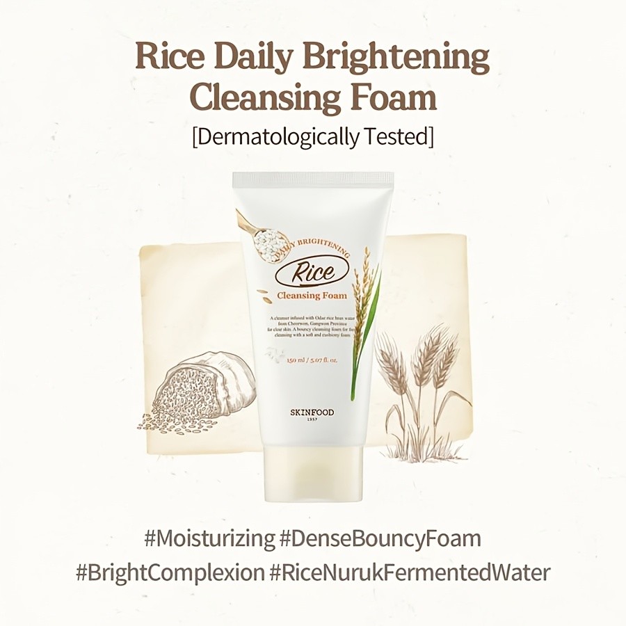 SKINFOOD Rice Brightening Cleansing Foam