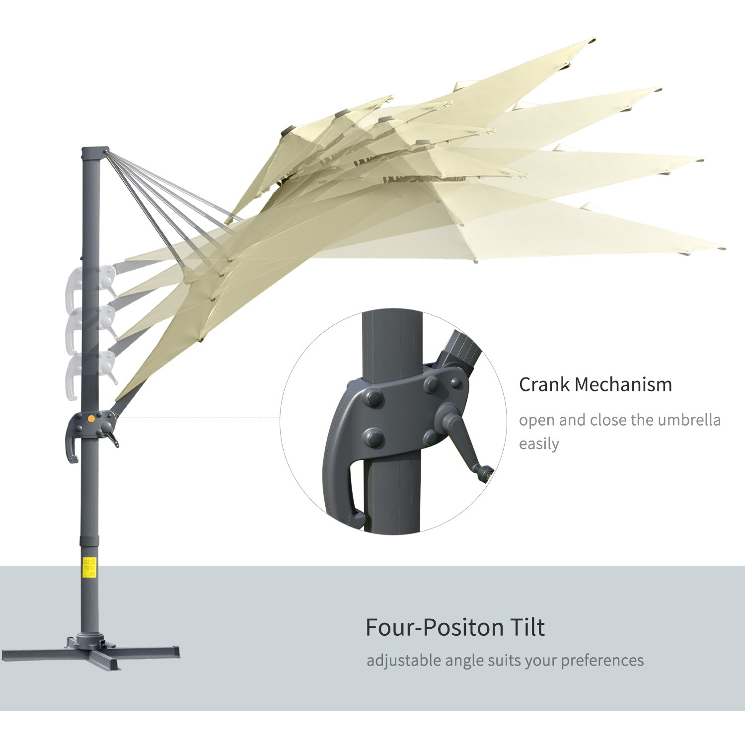 Cantilever Umbrella With Base