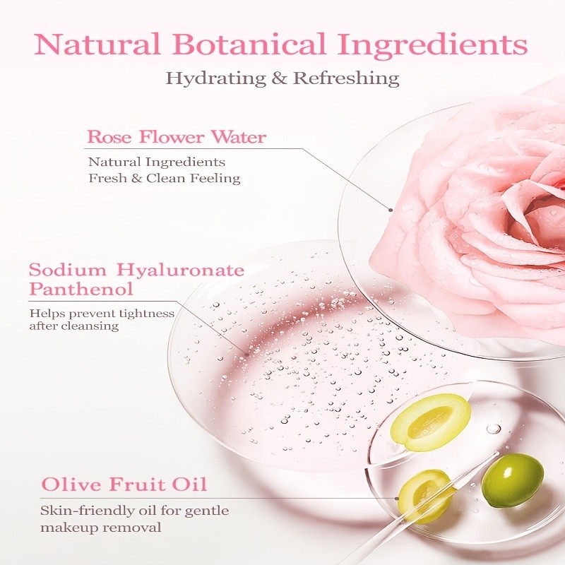 3-in-1 Rose Water Makeup Remover