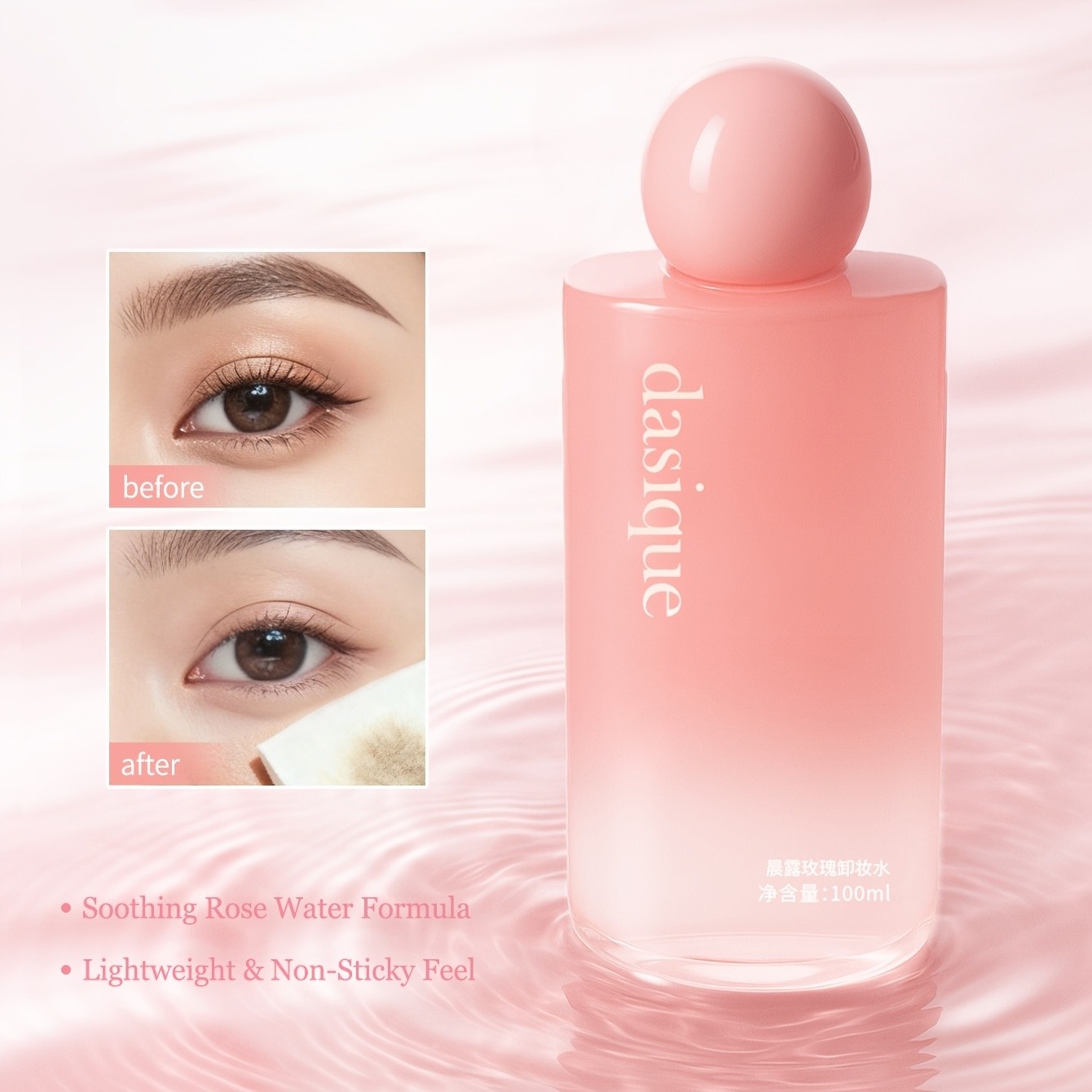 3-in-1 Rose Water Makeup Remover