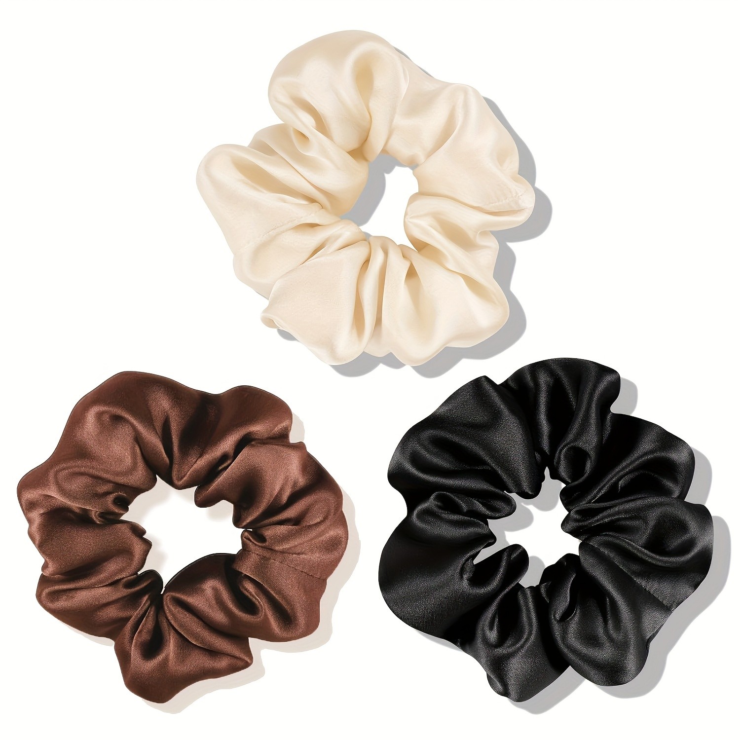 3pcs Mulberry Satin Scrunchies for Hair