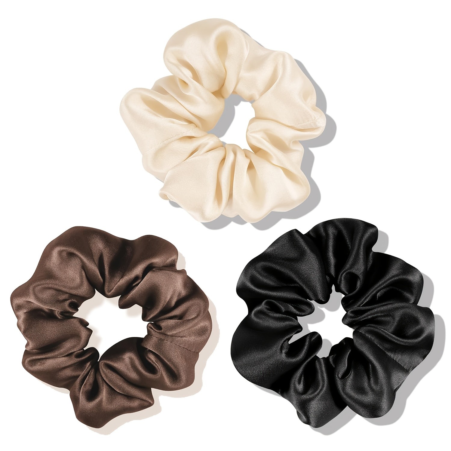 3pcs Mulberry Satin Scrunchies for Hair