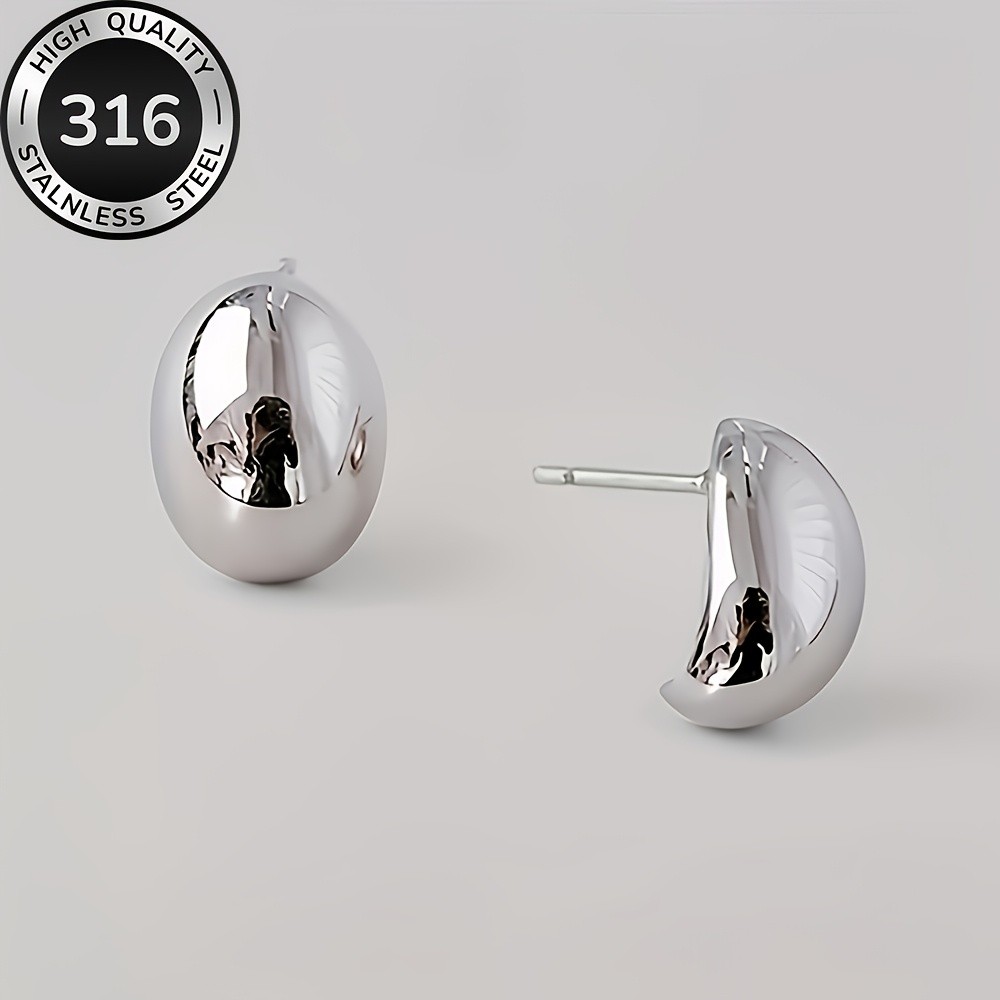 AIVEO Womens 18K Gold Plated Stainless Steel Stud Earrings