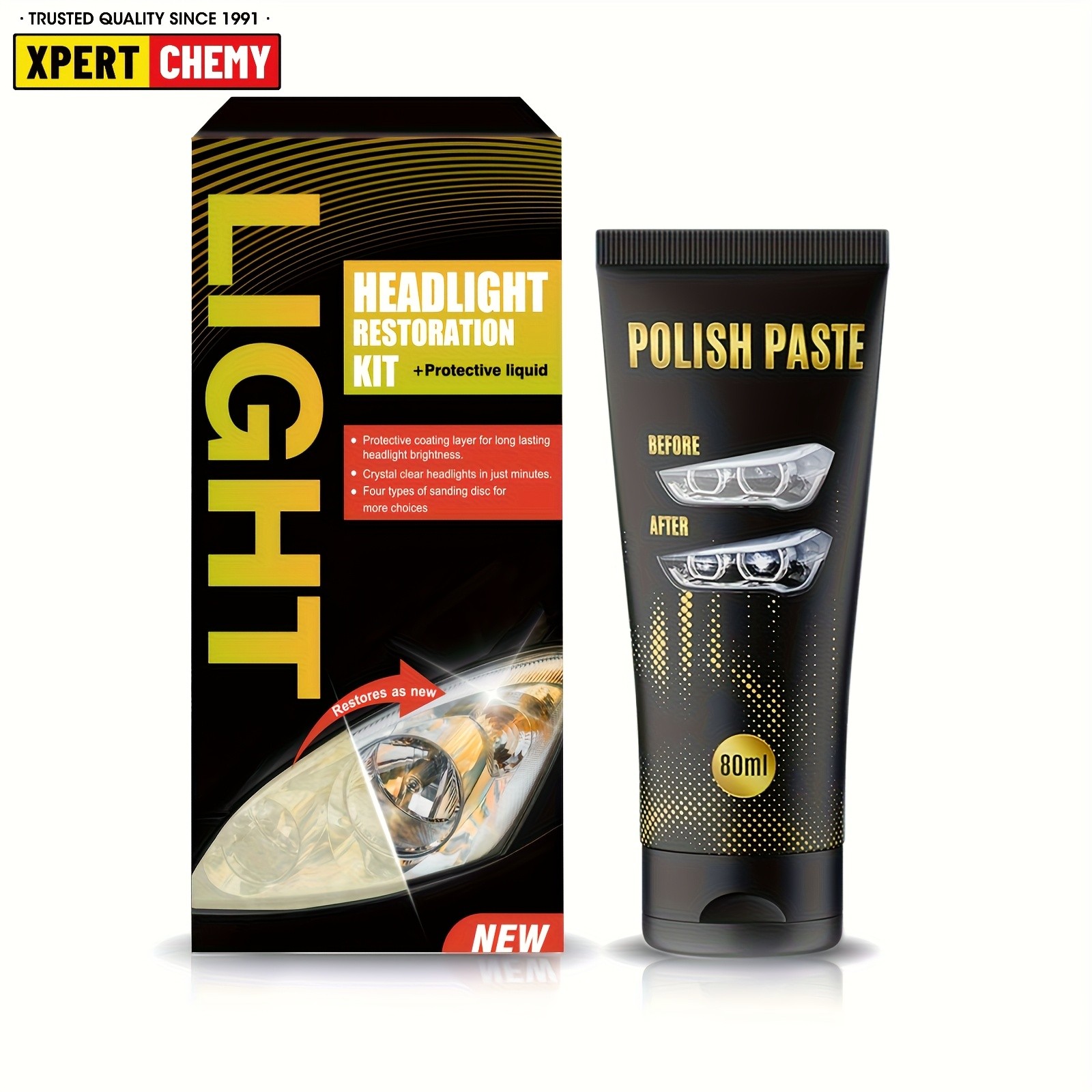 XPERTCHEMY Headlight Restoration Kit