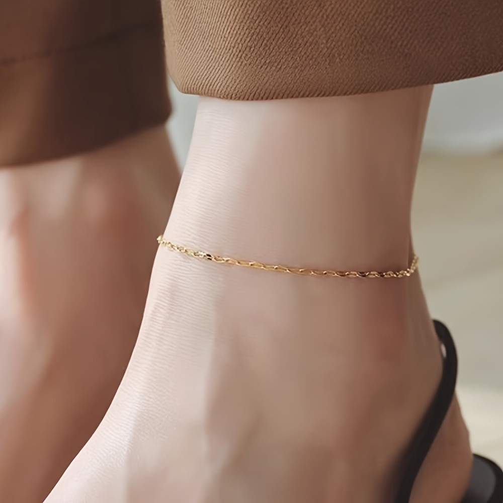 LOVESSOM S925 Sterling Silver Sexy Anklet Necklace