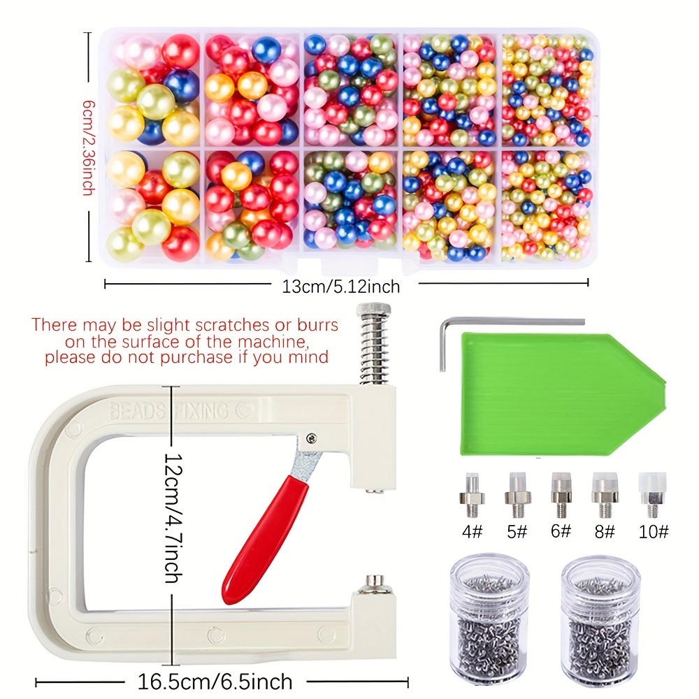 WORTHOFIRST White ABS & Bead DIY Craft Kit
