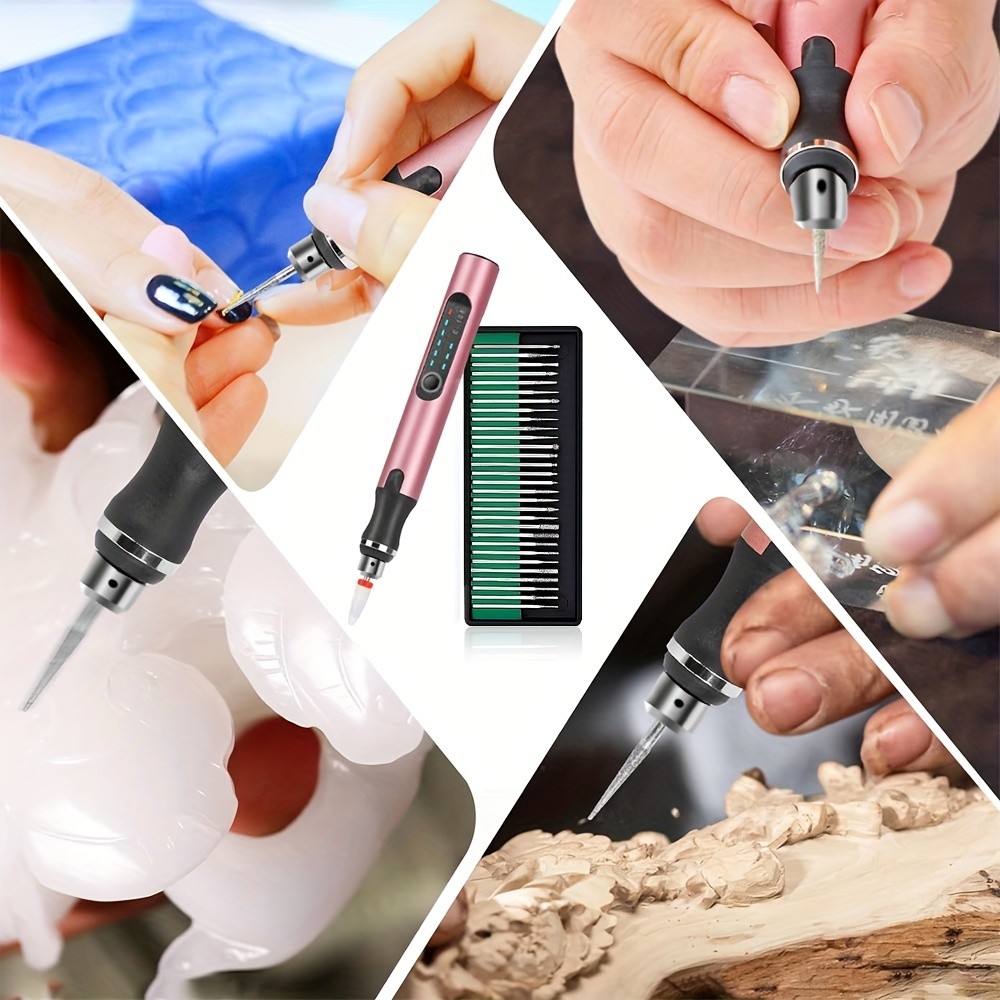 JENABOM Portable Pink Electric Engraving Pen