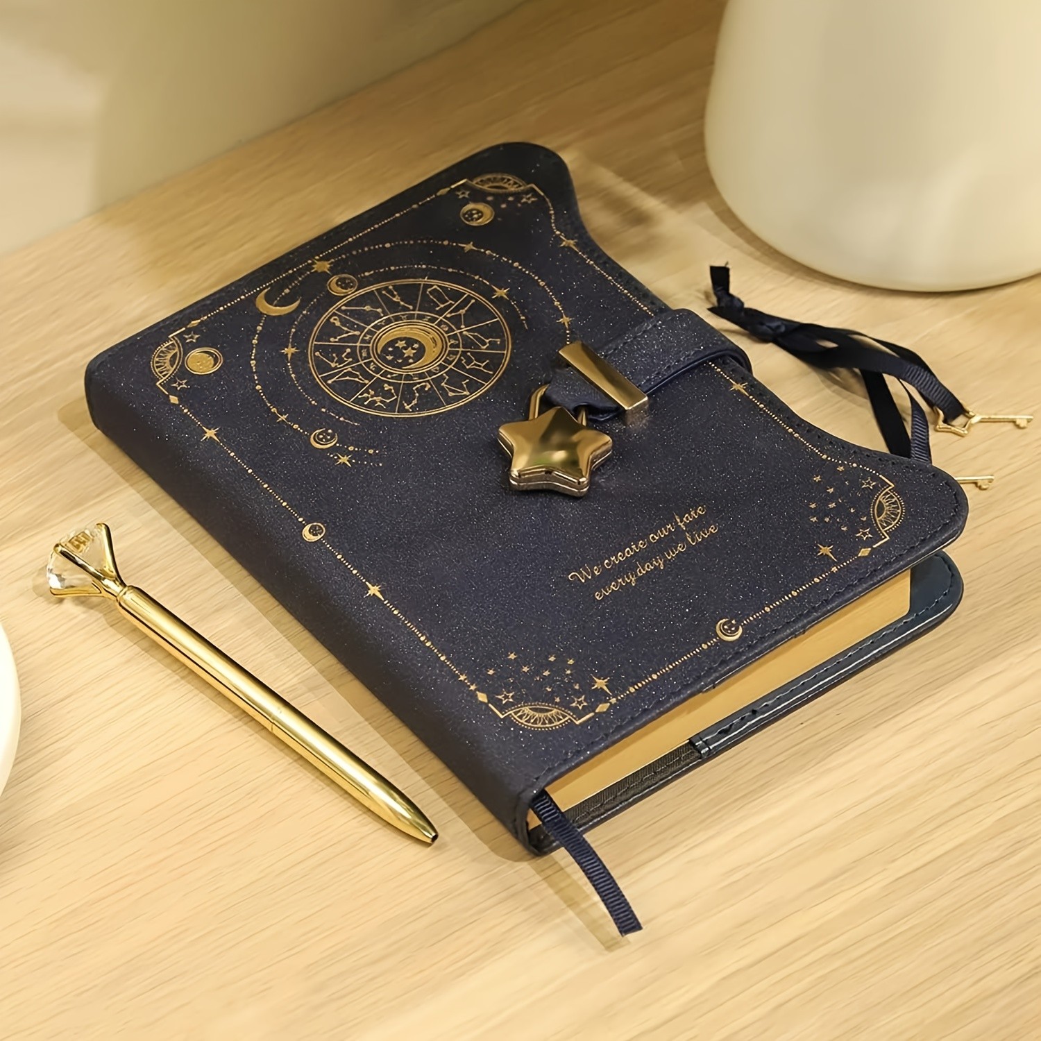 DOMUUH Deluxe Celestial Journal with Pen Lock Key