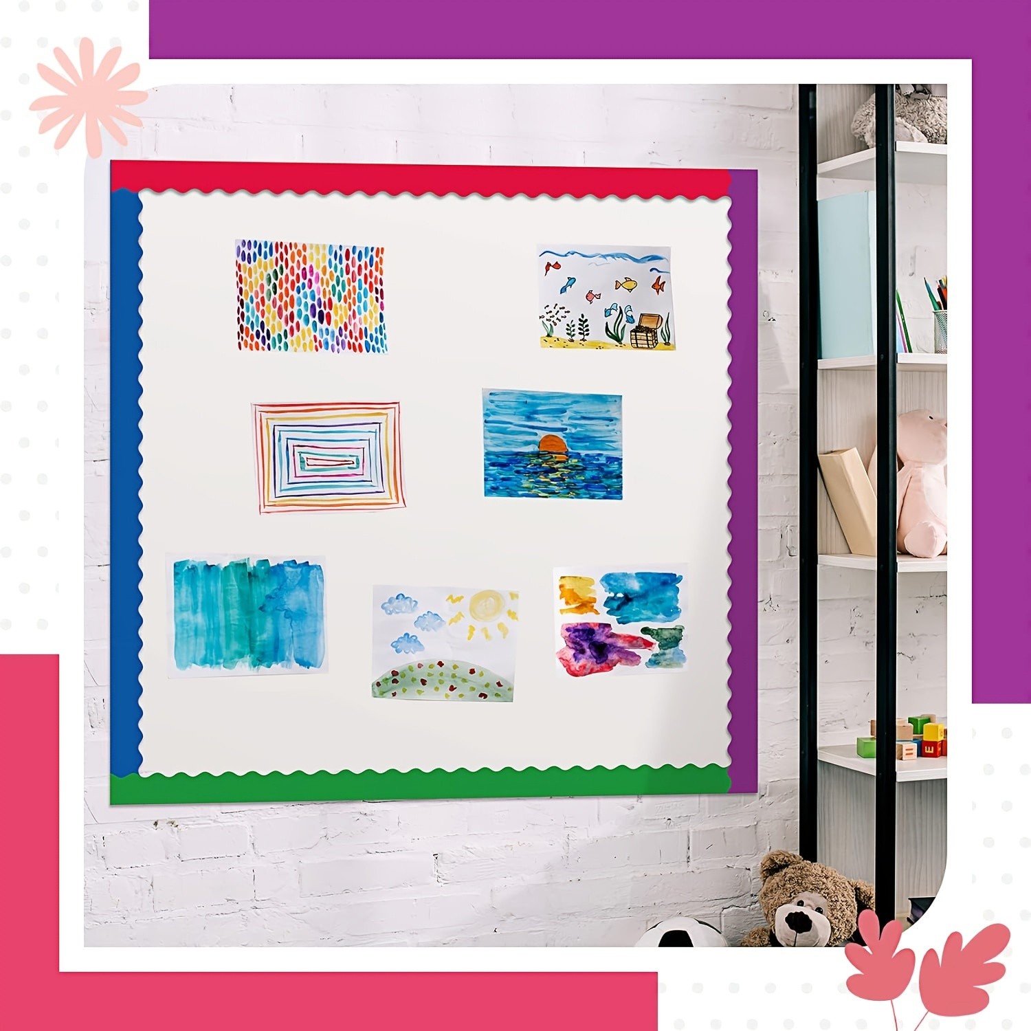 DOMUUH Scandinavian Style Bulletin Board Borders Set