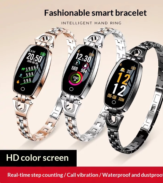 Women's Color-Screen Weatherproof Smart Bracelet with Heart Rate Monitoring  Fitness, Health, and Style Combined