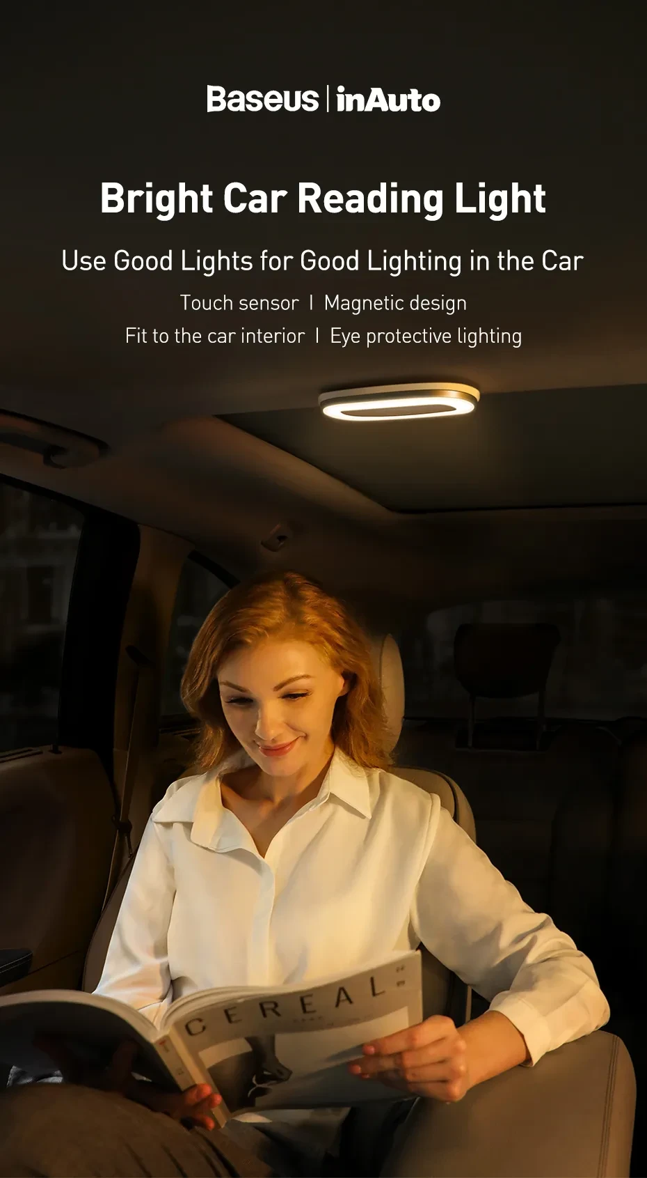 LED Car Eye Protection Reading Light