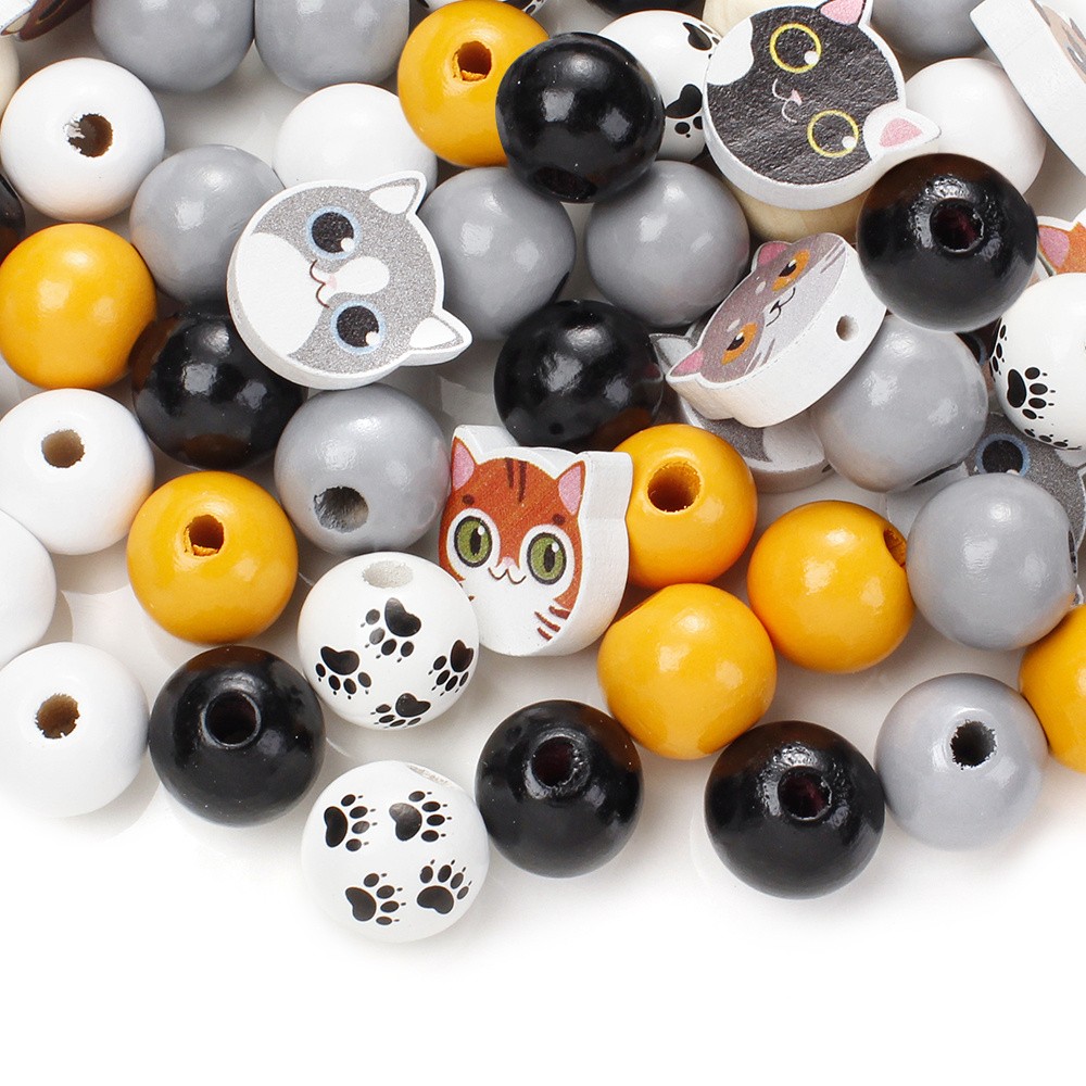 66/68/70/76pcs-Piece Neovivi Cat-Themed Beading Kit