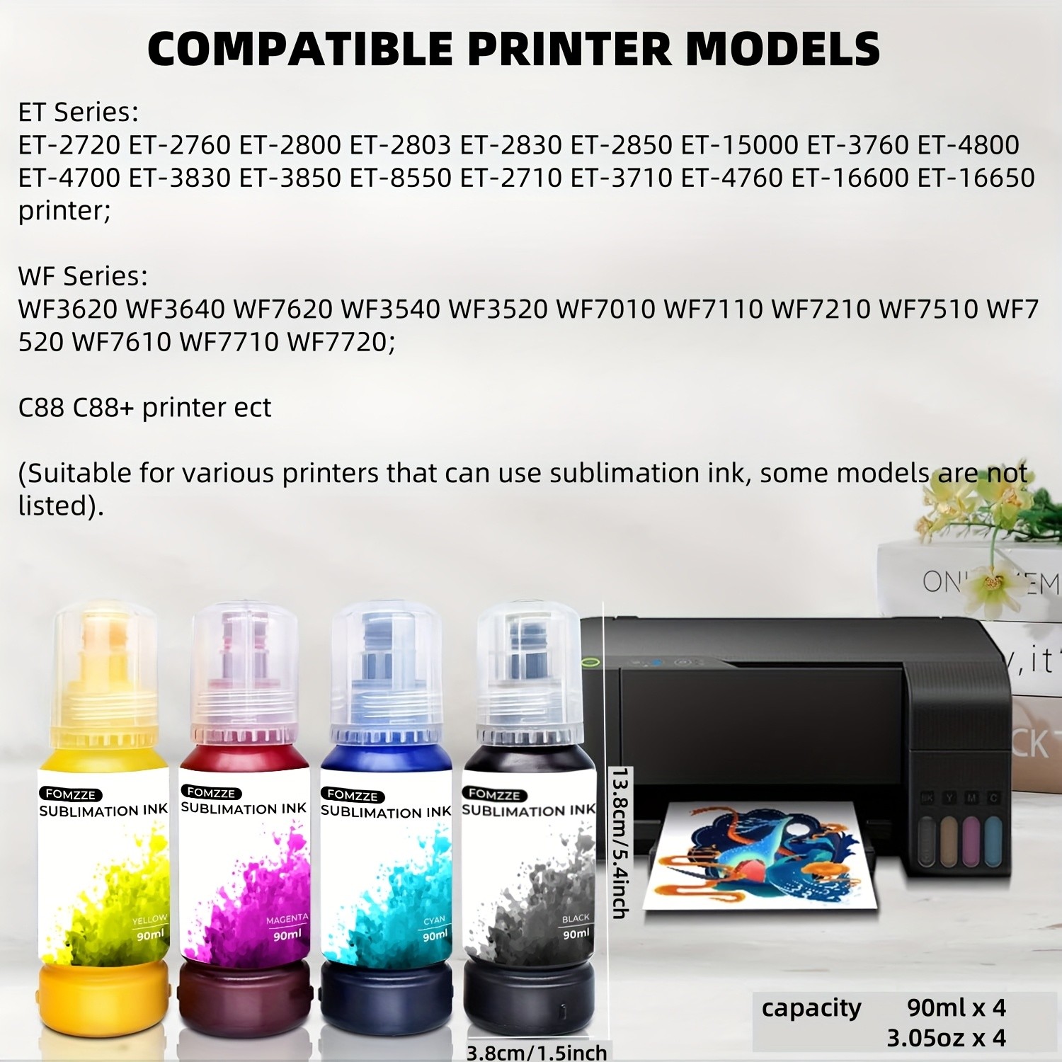 Four-Color Sublimation Ink Set
