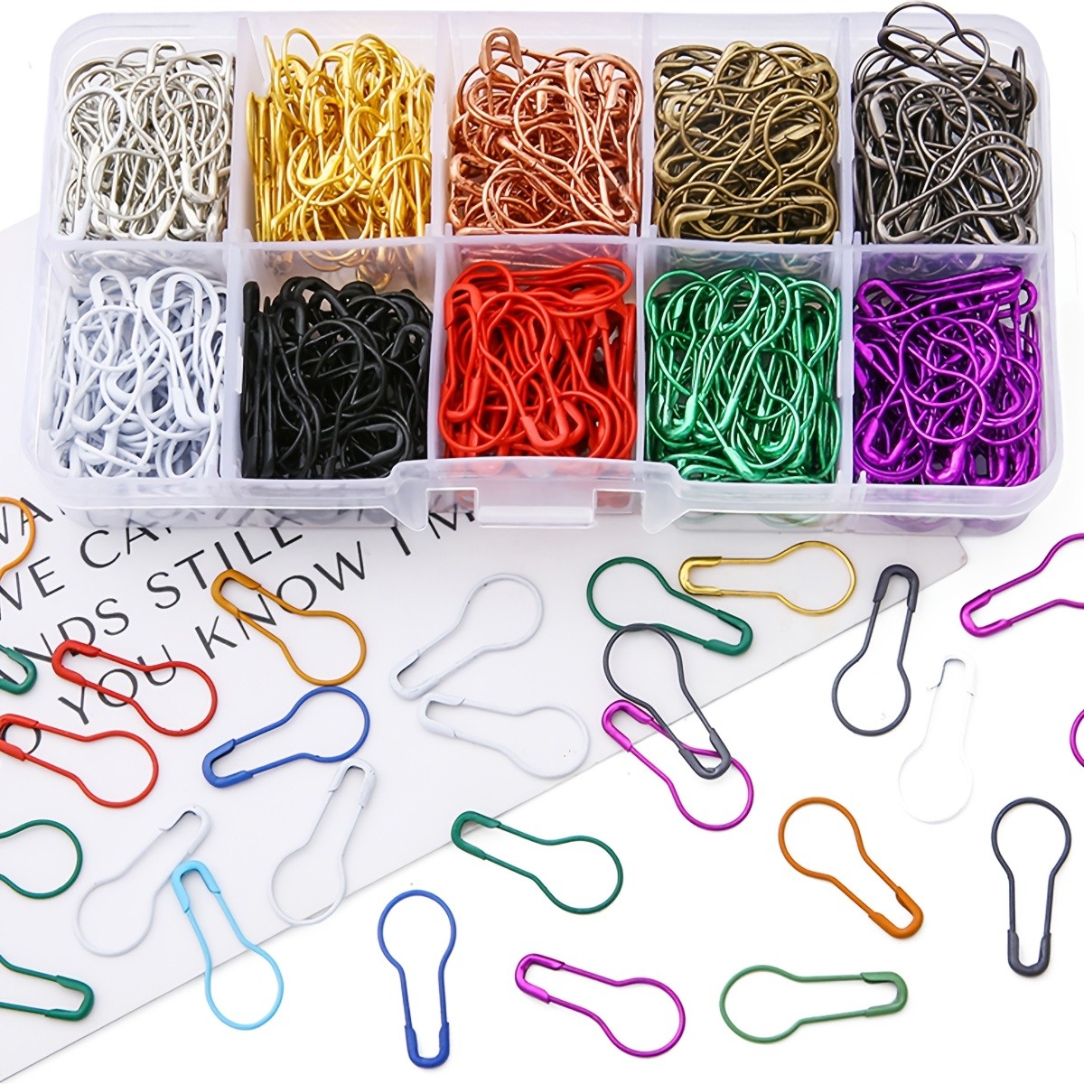 300pcs Colorful Gourd Shaped Safety Pins