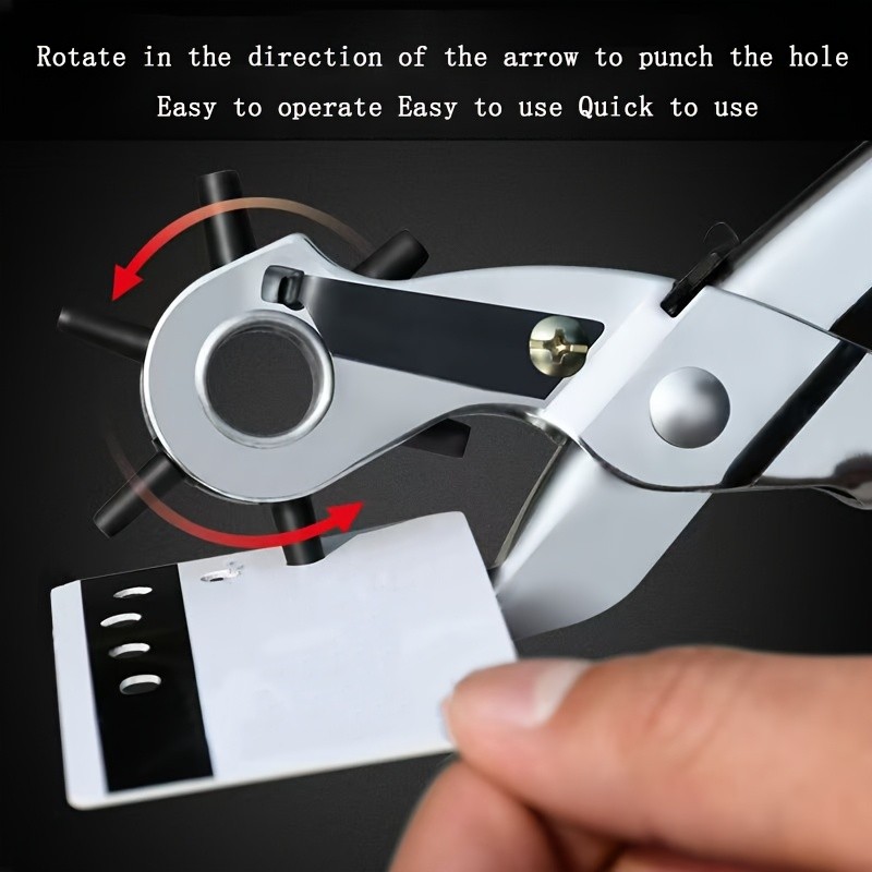 Deli Tools Heavy-Duty Artificial Leather Punching Plier