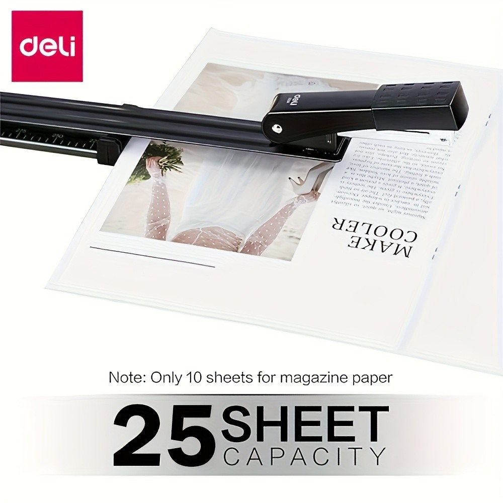 Heavy-Duty Metal Book Stapler with Long Arms