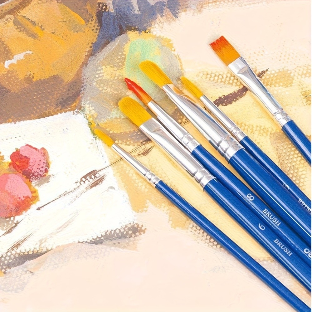 6pcs Nylon Hair Artist Detail Paintbrushes