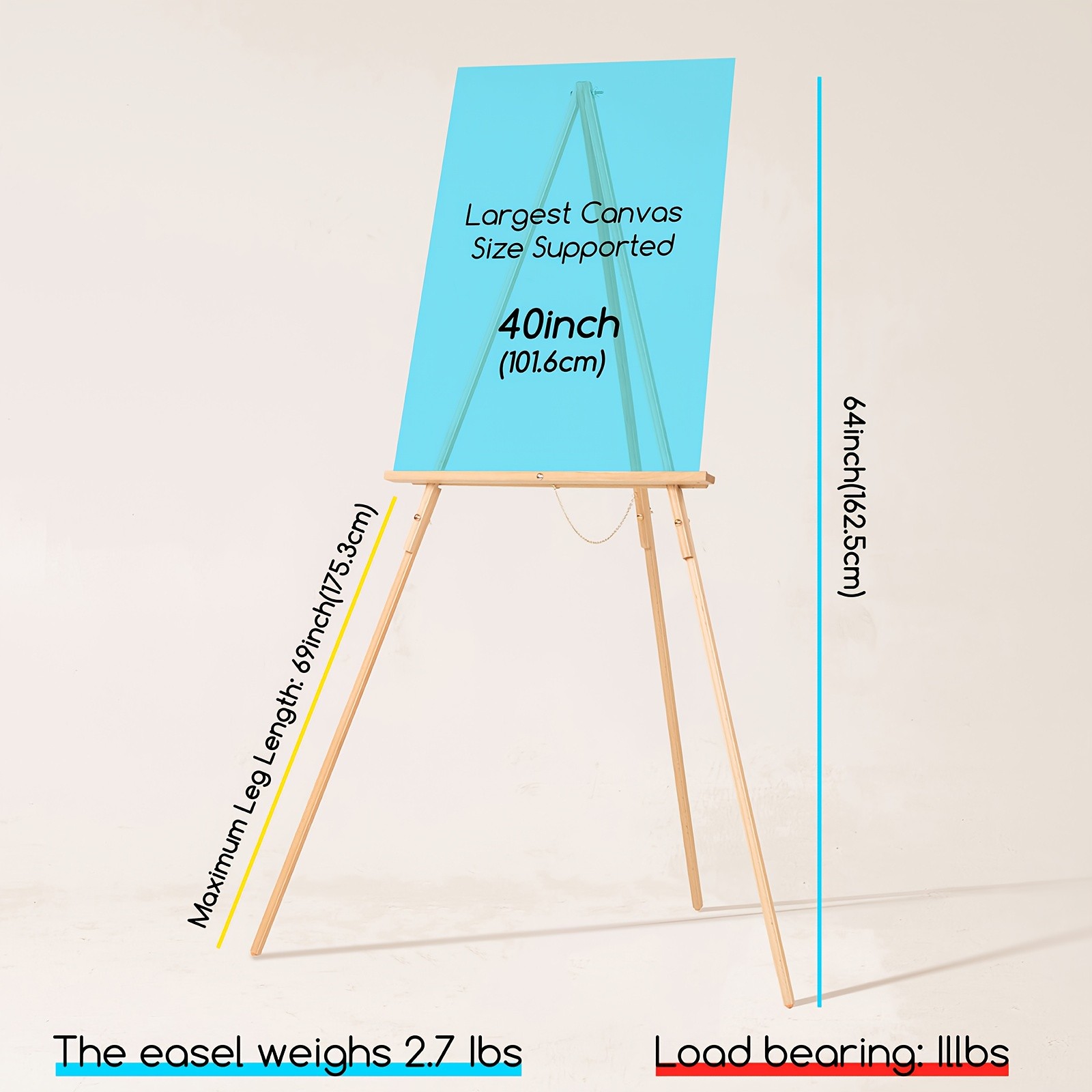 MEEDEN Premium Beech Wood Wedding Easel Stand