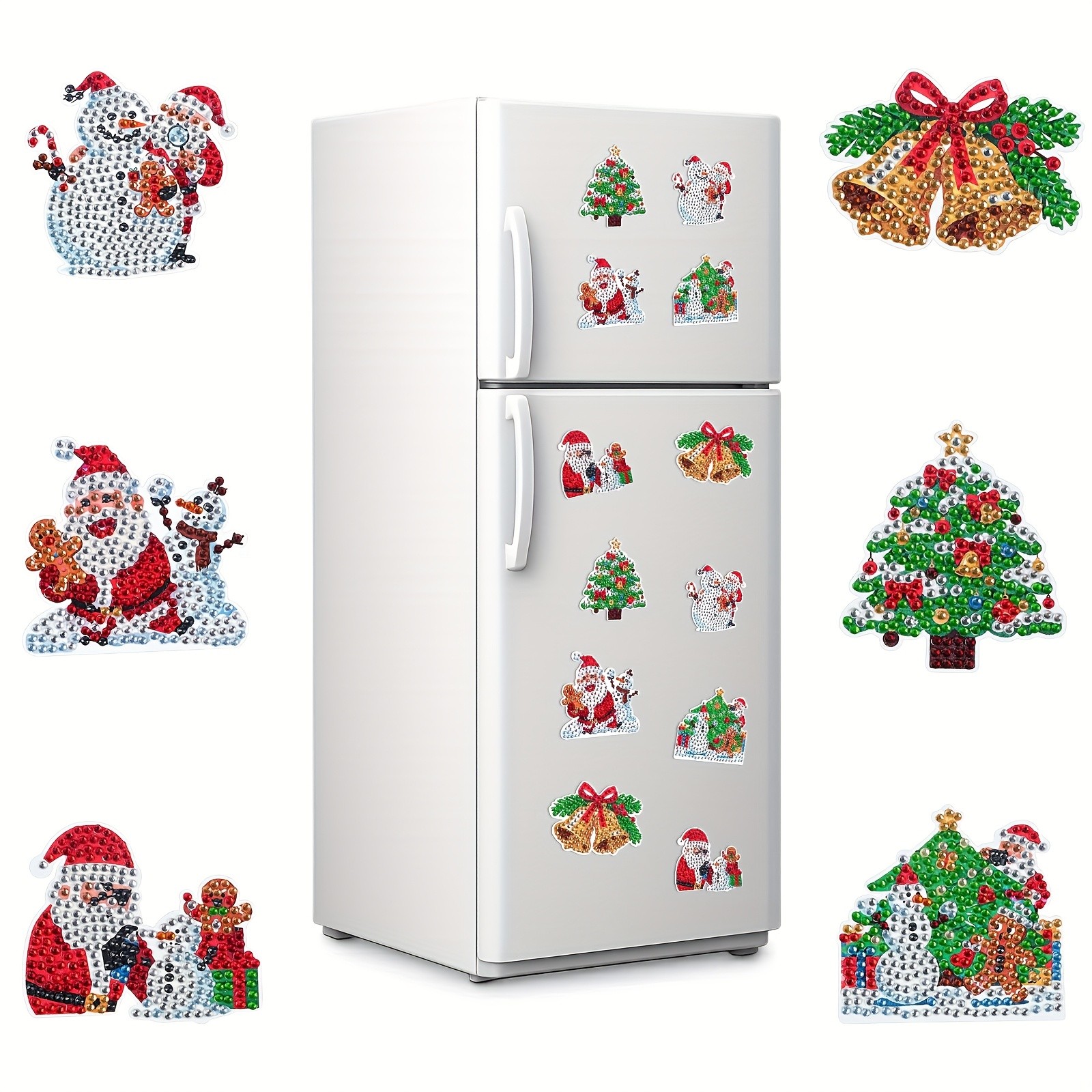 6pcs Christmas Diamond Painting Fridge M