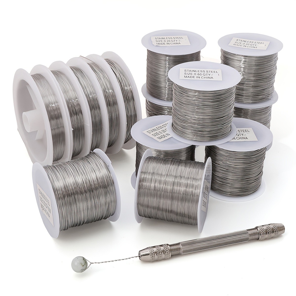 1/5 Roll Stainless Steel Wire Handmade Beading Wire